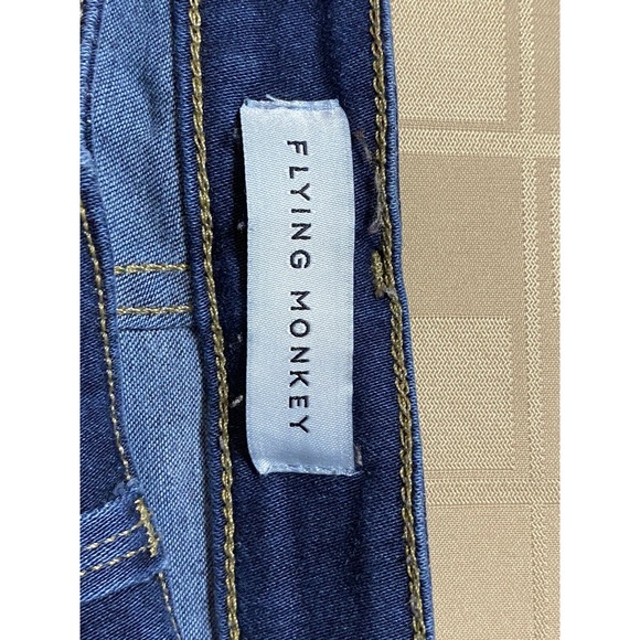 EUC Flying Monkey High Rise Skinny Jeans Size 25 X 32 Dark Wash Cotton Blend - Picture 5 of 6